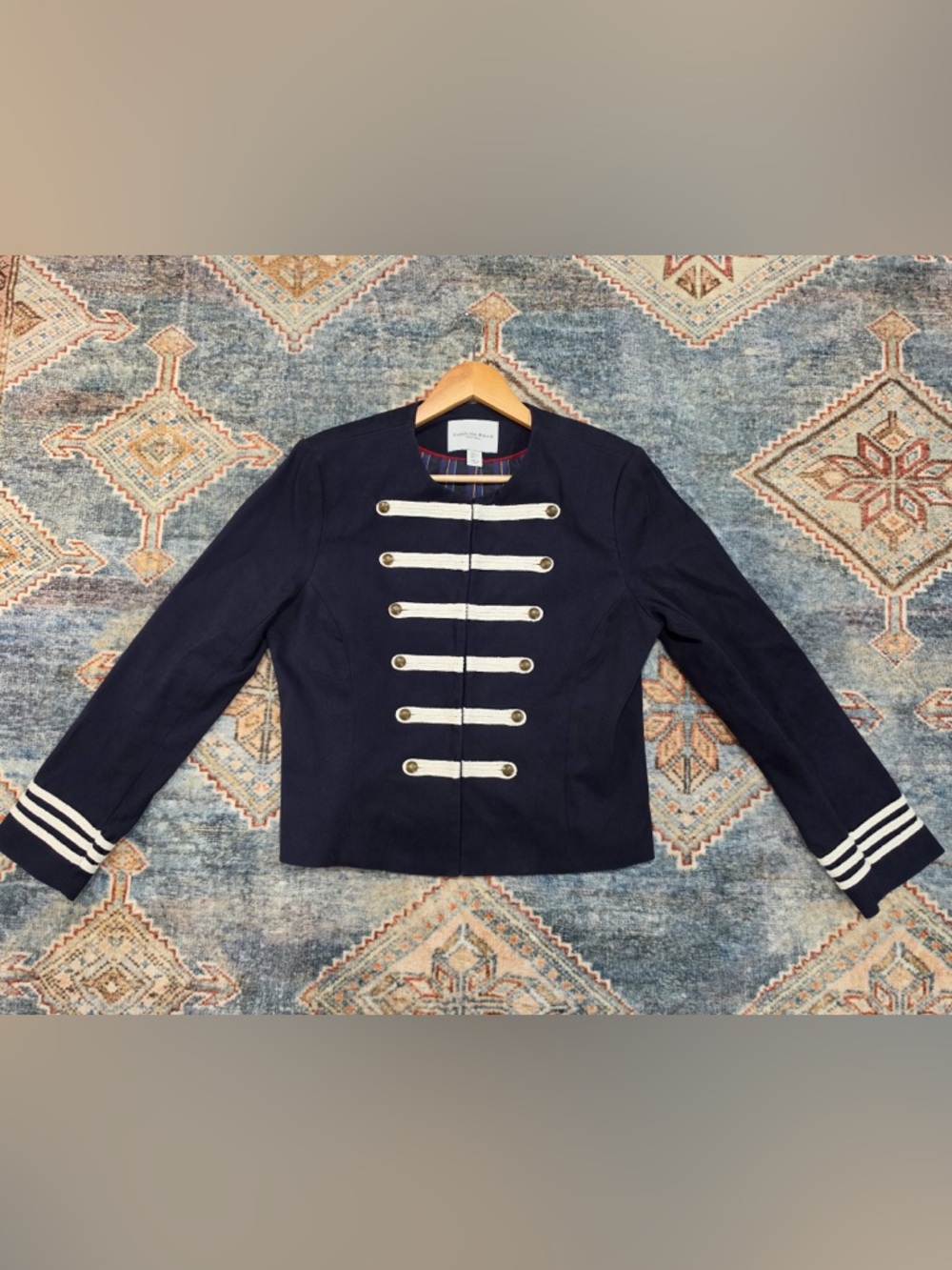 Carolina Belle Navy Jacket with Red Trim